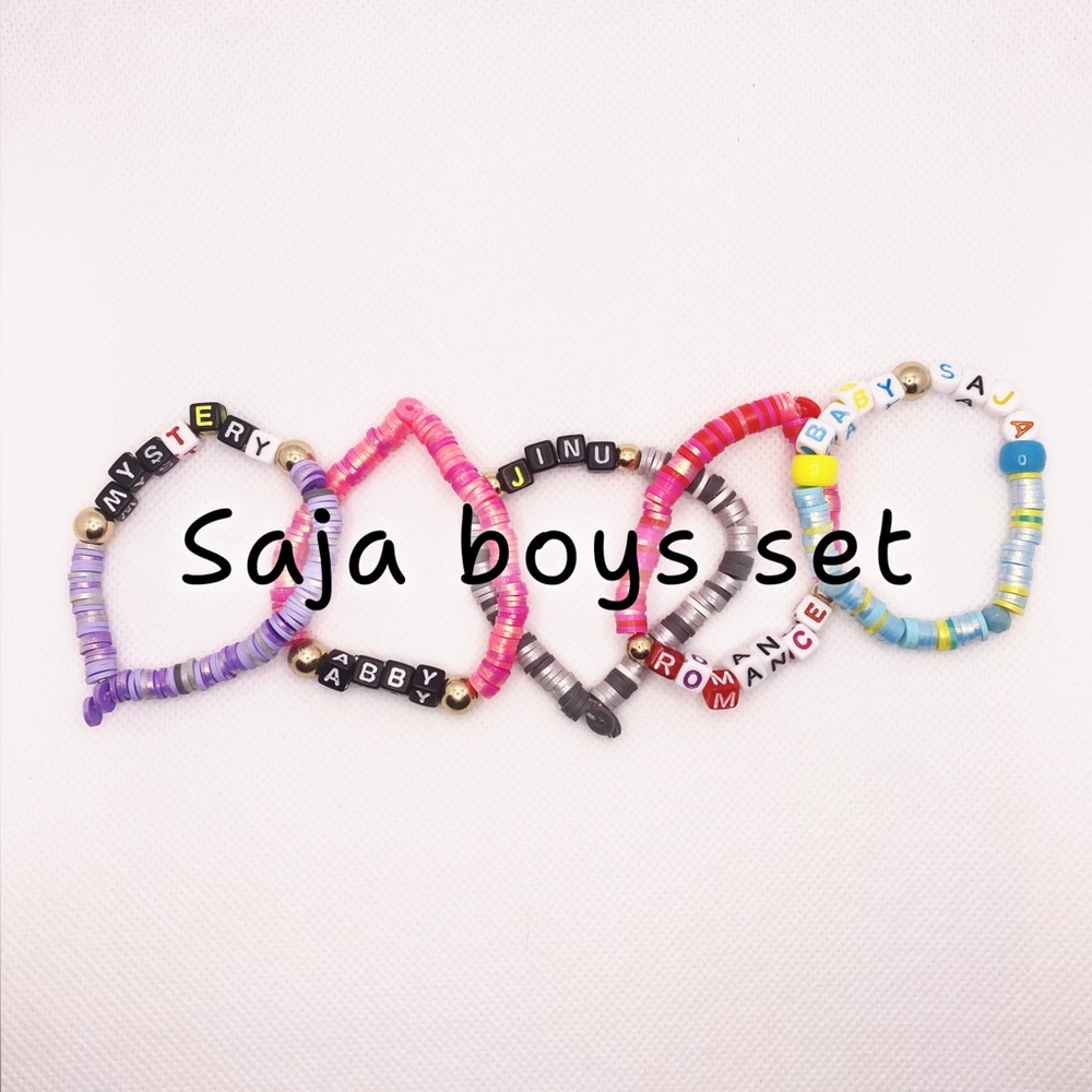 K-Pop Colorful Handmade Clay Bead 5 Bracelet Set
( Saja boy set ) - Picture 1 of 7